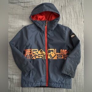 Quiksilver Boys Youth Navy and Orange Ski Jacket outdoor winter sports XS 8